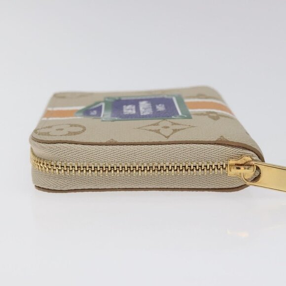 LOUIS VUITTON Monogram Monopanam Zippy Coin Purse Beige M82691 LV Auth BD1311AM - Picture 4 of 16